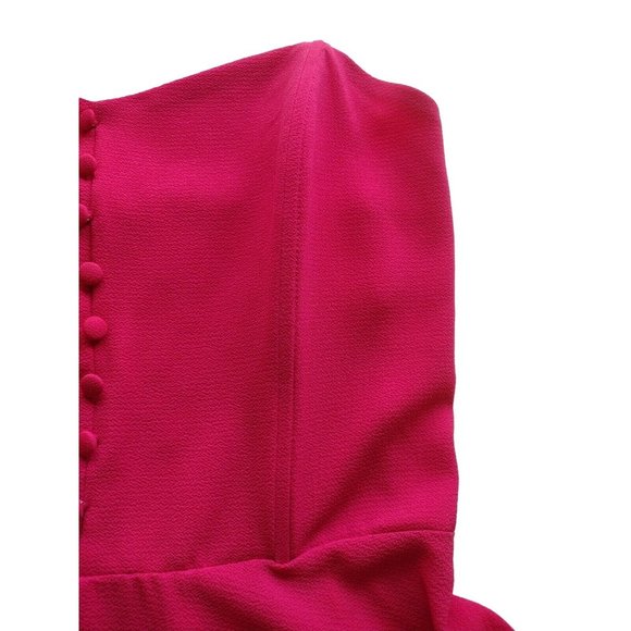 Monteau Top Womens Large Sleeveless Boning Decorative Buttons Peplum - Picture 3 of 10